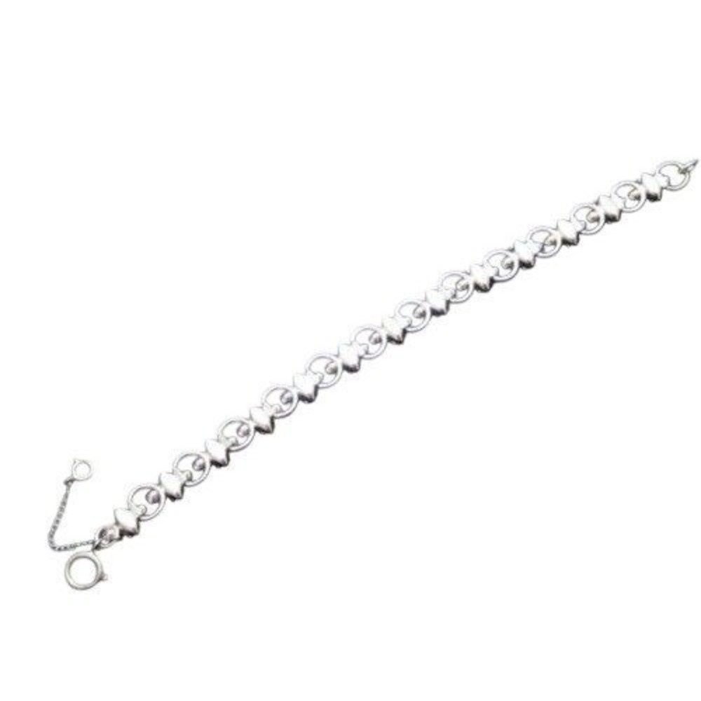 Vintage High End Sparkling Clear Rhinestone Sterling Silver Bracelet*7-3/8" - Picture 2 of 5